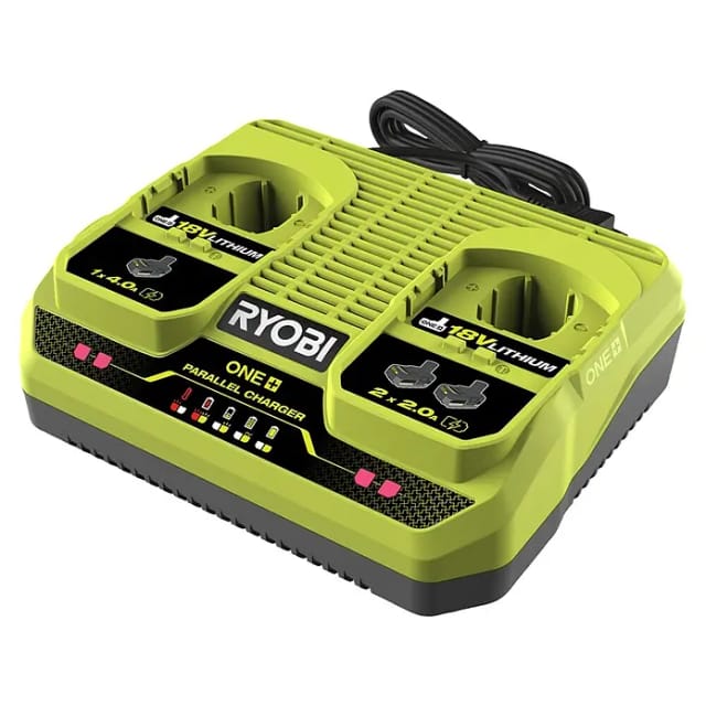 Ryobi 18 V ONE+ Akku-Ladegerät, Duo im Karton