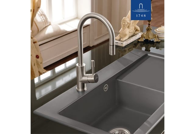 Villeroy & Boch Umbrella - Küchenarmatur mit ausziehbarem Auslauf, Edelstahl 925400LC