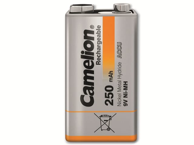 NiMH-9V-Blockakku 250mAh - Camelion