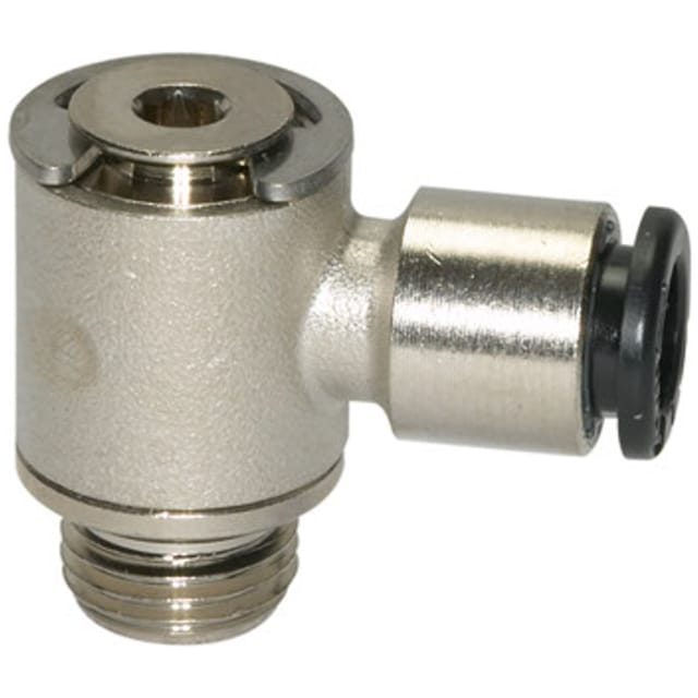 Riegler - L-Steckverschraubung »click-clock«, drehbar, M7 a., Schlauch-Ø 4