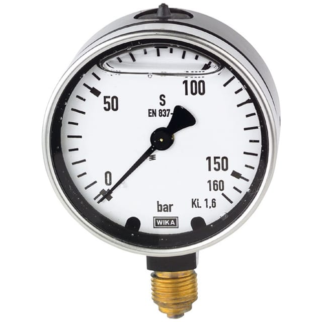 Glyzerinmanometer, Metallgehäuse, g 1/4 unten, -1/+3,0 bar, ø 63 - Riegler