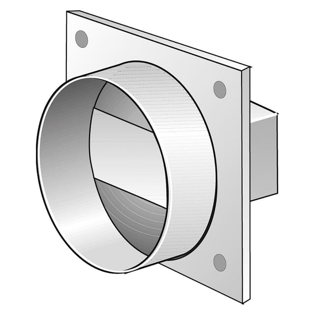 Flachkanal Rückschlagklappe flrsk 100 ng 100 x 50 auf DN100 - Helios