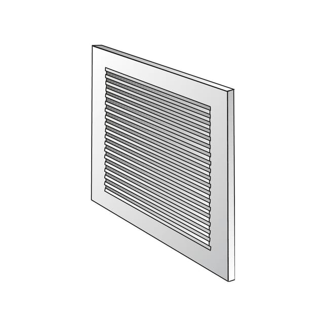 Helios Wetterschutzgitter Metall braun 250mmx 250mm 60328 Außen LG2525b