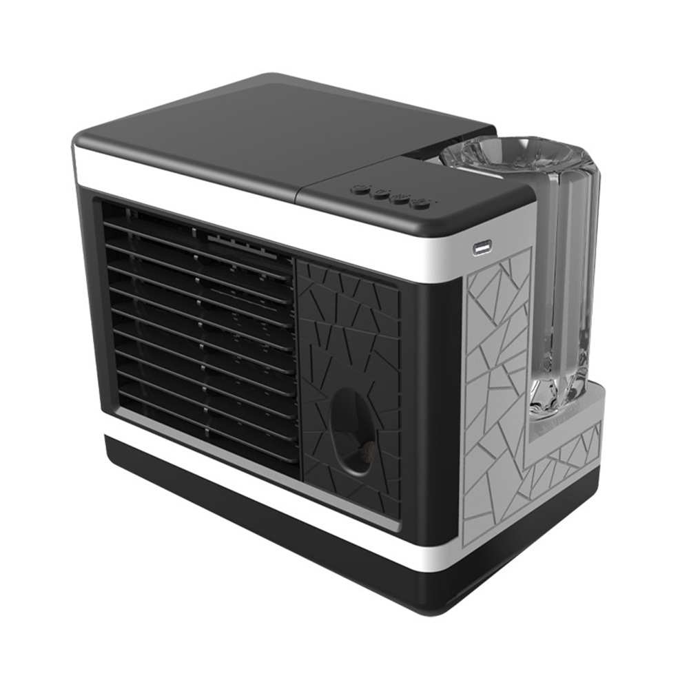 Mini-usb-ventilator Mit Sprühfunktion, Multifunktionaler Tragbarer Luftkühler, Leiser Tischventilator Mit Luftbefeuchterfunktion, Preisgünstiger Luftkühler, 1 Stück, Weiß