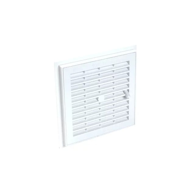 Nicoll - Lüftungsgitter 1F114 quadratisch mit Verschluss 176x176mm weiß