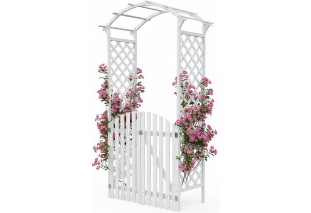 Mucola - Spalier Pergola Rankhilfe Rosen Bogen Holz Torbogen Garten Tor Rank Gitter Tür