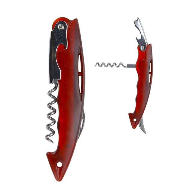Sommelier-Kellner-Korkenzieher aus Edelstahl/ABS, 12 cm
