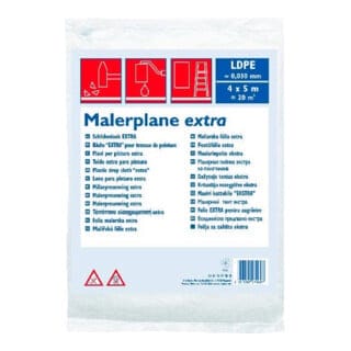 Bauplane LDPE 30 my 4x5m 20m² Malerfolie Schutzfolie Abdeckplane