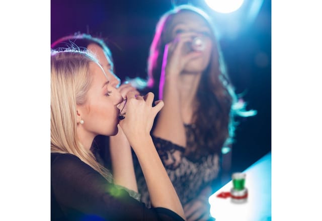 Relaxdays - Trinkspiel Spin the Shot, Flaschendrehen, roter Pfeil, 2 cl Shotglas, lustiges Partyspiel, Shot Spinner, grau