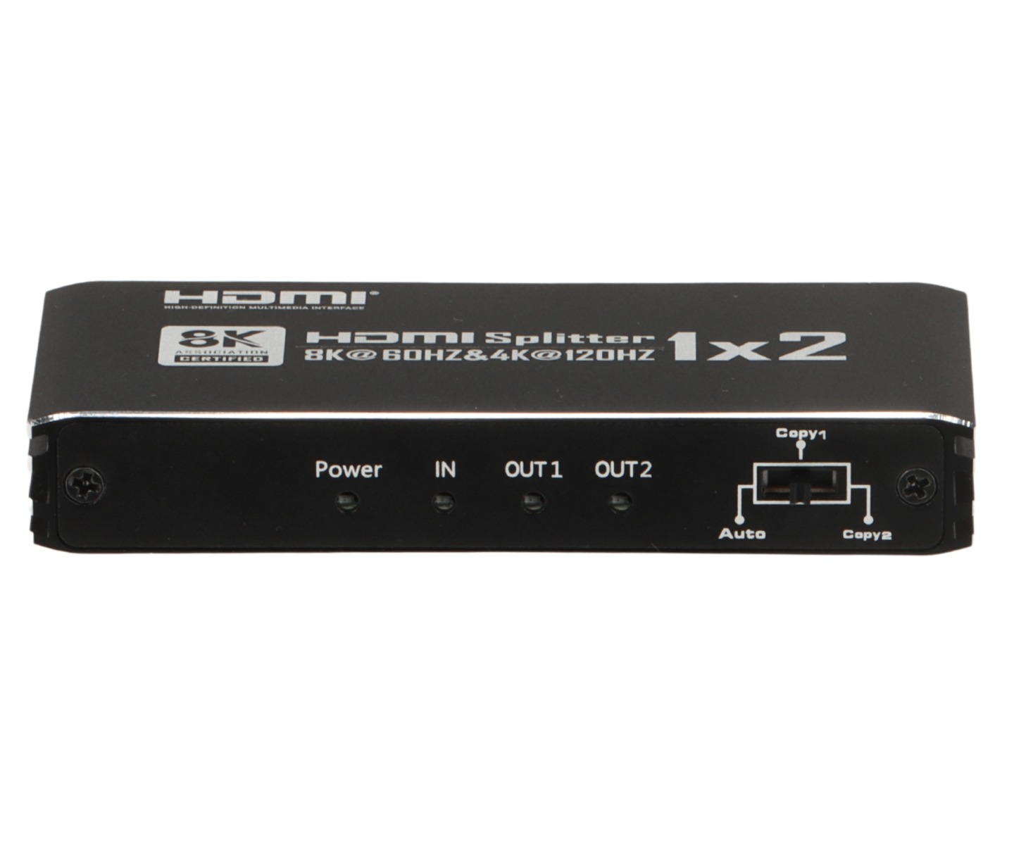 Pawonik Splitter Hdmi 2.1 1 Eingang 2 Ausgänge 8k 4k Uhd Hdr Hdcp 2.3 Edid Hdmi-sp1-8k