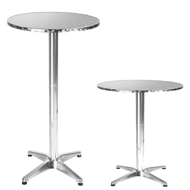 Mojawo - Bistrostehtisch rund silber Ø60cm H110cm-D950249