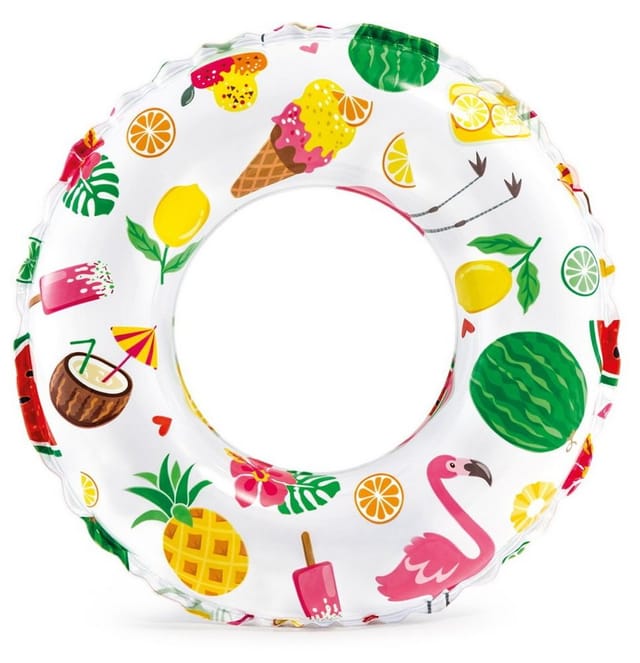 Bunter Schwimmring 51 cm aus Vinyl