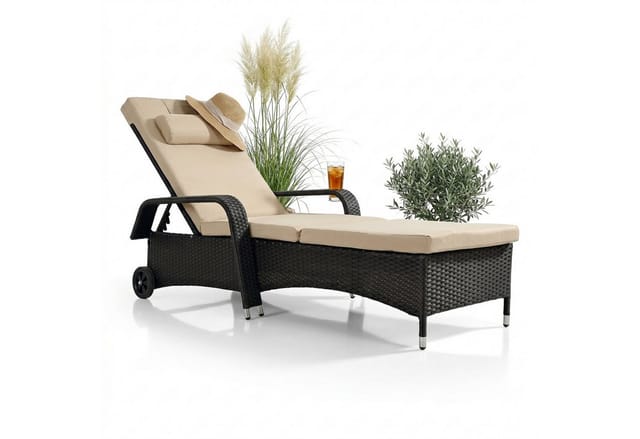 Gartenliege Sonnenliege Liege Relaxliege GartenmöblLiegestuhl Polyrattan