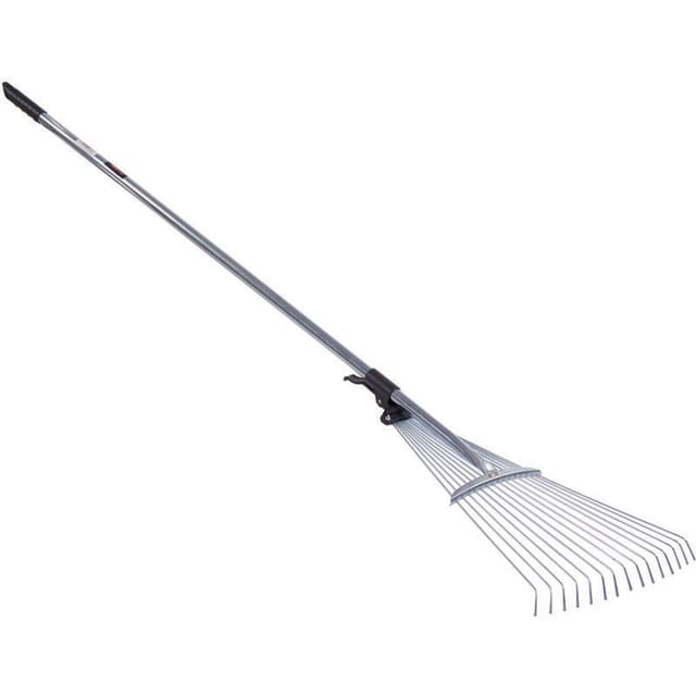 Grasbesen Brixo 15 zähne einstellbar mit griff 120cm