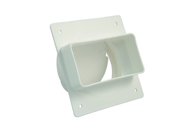 Flachkanal 110 Adapter rund / eckig Rohranschluss, ø 100 mm, mit Rückstauklappe Flachkanäle - Marley