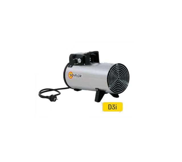 Tragbare elektrische Heißluftheizung aus Edelstahl 230V1 50 Hz 3 kW - D3I - Sovelor