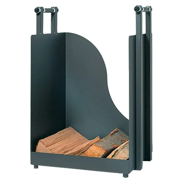 Lienbacher - Holzkorb Holzkiste Kaminholzkorb anthrazit beschichtet b h t = 40 x 57 x 36 cm