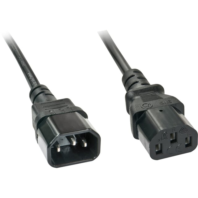 Lindy - Strom Verlängerungskabel Deluxe [1x Kaltgeräte-Stecker C13 - 1x Kaltgeräte-Buchse C14] 2.00 m