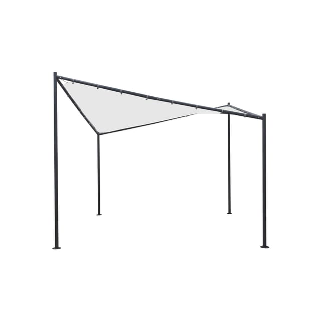 Pavillon ORLANDO 3,5x3,5 Meter mit Plane PVC-bechichtet weiss