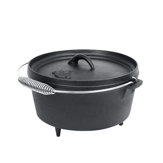 Dutch Oven Feuertopf Set El Fuego Gusseisen Topf Schmortopf bbq Grillen Bräter 3,60 Liter