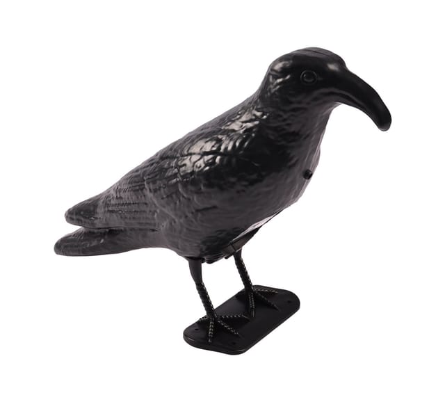 Taubenschreck Rabe mit Sensor Krähe Vogelabwehr Taubenabwehr Vogelscheuche Vogel