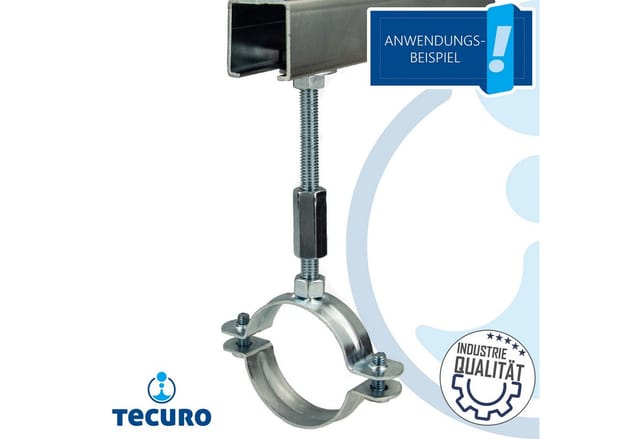 tecuro Gewindemuffe M 8 x 30 mm, runde Bauform, verzinkt