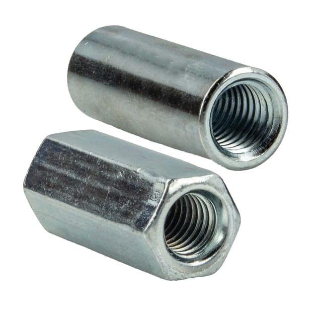 Gewindemuffe m 6 x 30 mm, runde Bauform, verzinkt - Tecuro