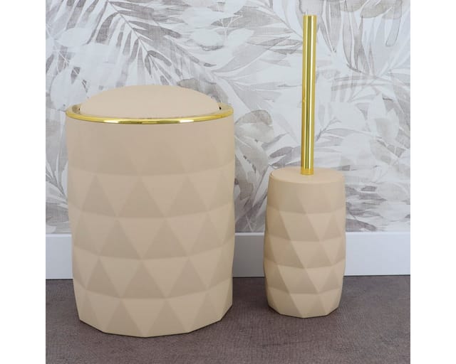 Abfallbehälter abs + rubber 6l - beige Tendance