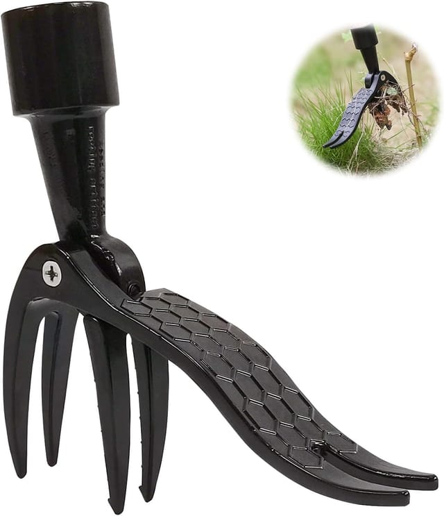 Ersandy - Gartengeräte Manuelles Unkrautstechermesser, Garten-unkrautzieher-klauenwerkzeug, Unkrautjäter-handwerkzeug Mit 4 Krallen, Unkrautstecher Für Löwenzahn