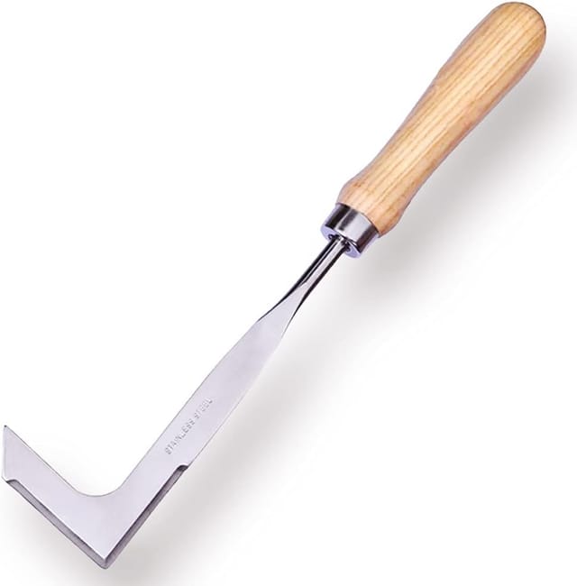Ersandy - Jätgriff Aus Edelstahl, Manuelles Jätwerkzeug, Manuelles Unkrautjätgerät Für Den Garten, Zum Schnellen Jäten Von Böden Und Gärten, 32 Cm Lang, 1 Stück