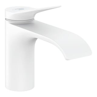hansgrohe Einhebelmischer Waschtisch Standventil kalt ohne Ablaufgarnitur Vivenis ComfortZone 80 mattweiß