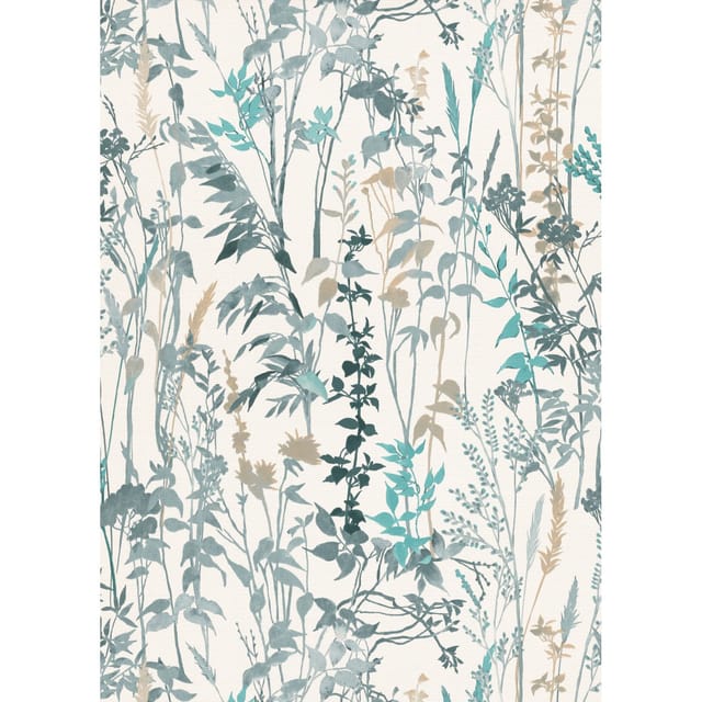 Erismann Vliestapete 10258-18 Casual Chic, Floral türkis, 10,05 x 0,53 m