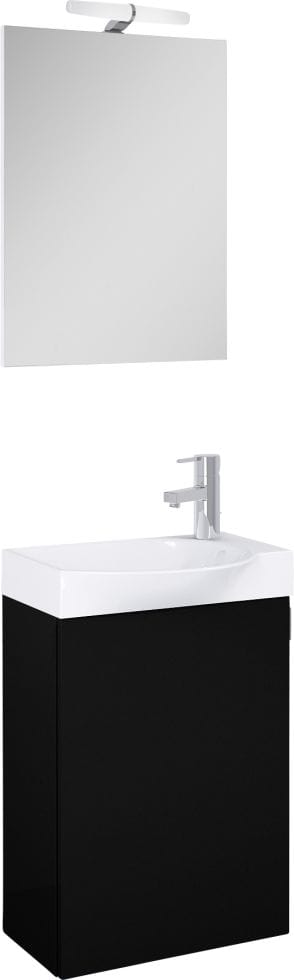 Weitere - Gäste wc Möbel Set Stuttgart schwarz matt 45 cm Waschtische