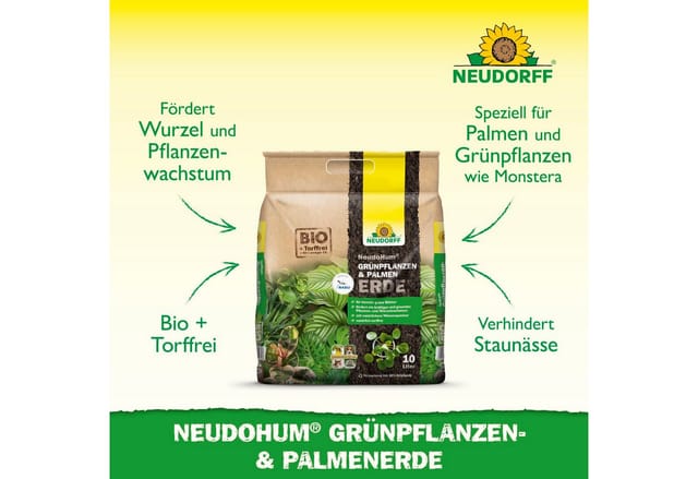 NeudoHum Grünpflanzen & PalmenErde - 10 Liter - Neudorff