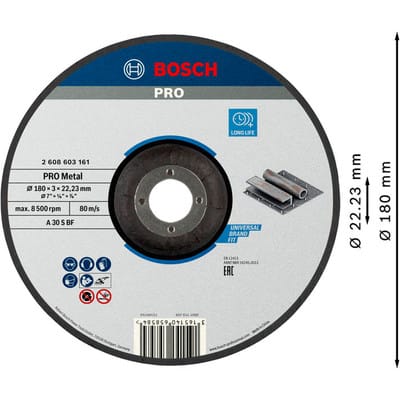 Bosch PRO Metal Trennscheibe 180 x 3 x 22,23 mm - 2608603161