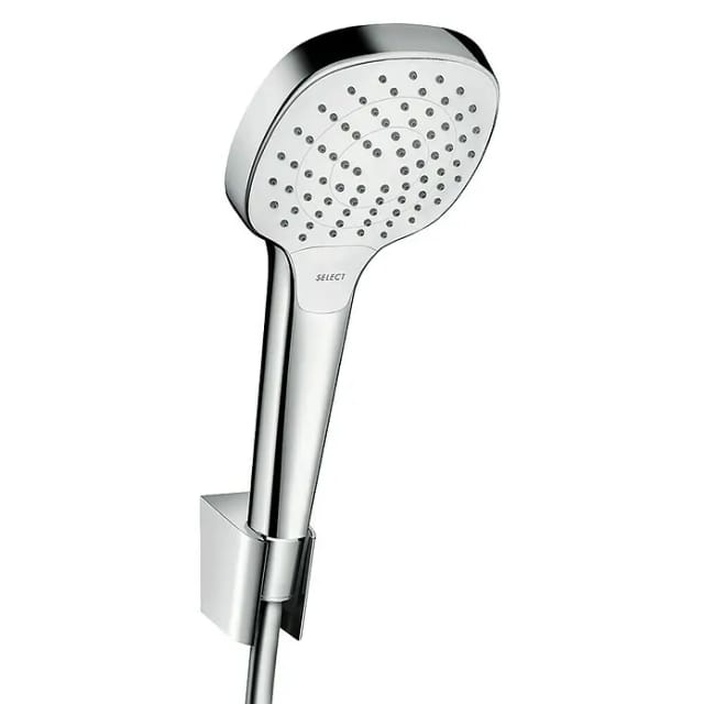Croma Select e - Duschkopf Vario Porter, Set 1,25 m, 3jet, weiß / verchromt 26425400 - Hansgrohe