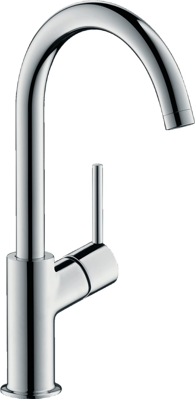 hansgrohe Talis Einhebel-Waschtischmischer 210mm, Chrom mit Schwenkauslauf und Push-Open Garnitur