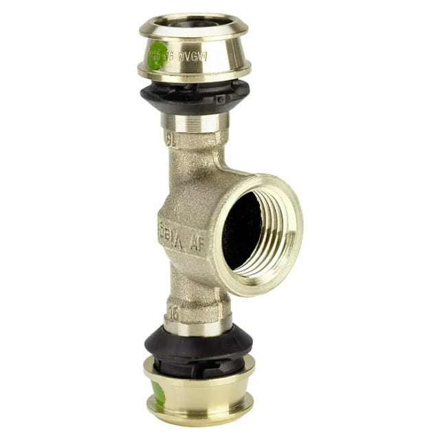 Viega - Raxofix T-Stück 647124 16xRp 1/2x16mm, mit SC-Contur, Siliziumbronze