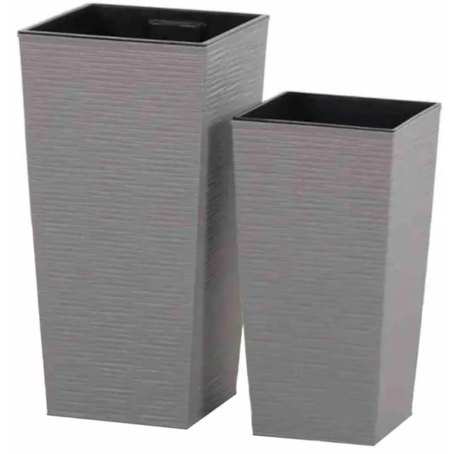Siena Garden - Pflanzgefäß Nizza 2er-Set grau