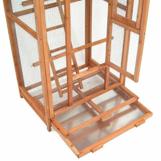 Apex - Vogelvoliere Voliere Vogelkäfig 160 Käfig Vogelhaus Vogel Tierkäfig Holz 56610