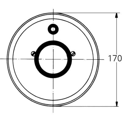 Rosette d 170mm für Einhandmischer, Chrom - Grohe