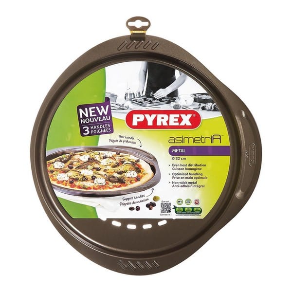 Pyrex Asimetria Pizzatablett braun 32 cm antihaft