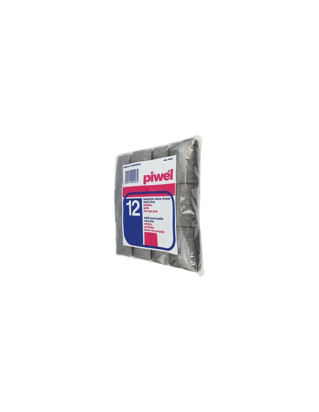 Schleifvlies aus Edelstahl, extrafein, Grade 00, 12 Stück – Tampel