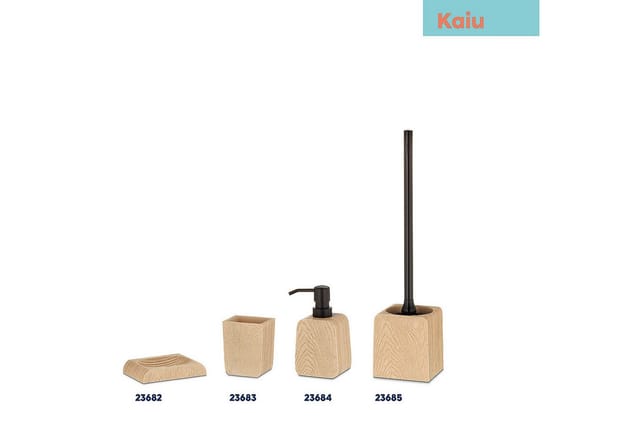 Kela Gamme Kaiu Seifenspender Beige Holzoptik