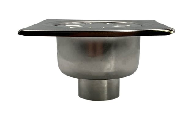 Creavit - Bodenablauf Edelstahl Duschablauf Badablauf Abgang Vertikal 150 x 150 mm DN50