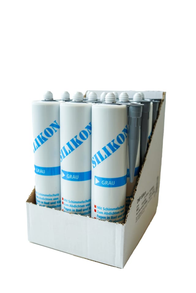 Silikon grau 280 ml 12 St. Kartonabnahme Silikon