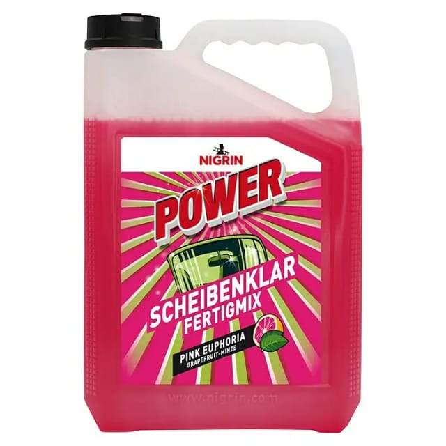 Nigrin - Scheibenklar Power Pink Grapefruit-Minze gebrauchsfertig 5 l Scheibenreiniger
