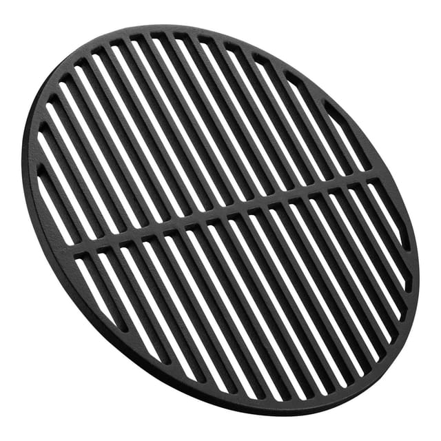 Wiltec - Gusseisen Grillrost rund ø 34,5 cm, Grillgitter für Holzkohlegrill & Gasgrill, Gussgrillrost für bbq, Grilleinsatz matt emailliert