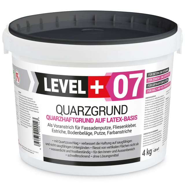 Level+ - level+ Quarzgrund Grundierung Putzhaftgrund Holz osb L+07 - 4KG