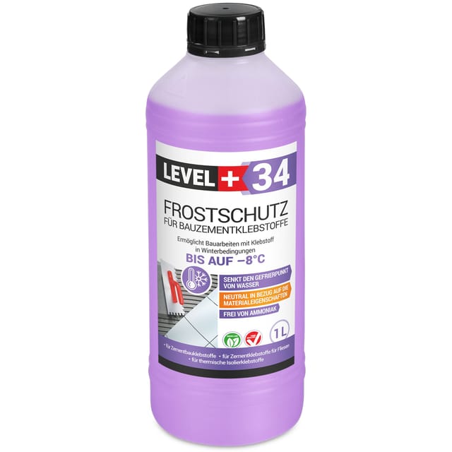 Level+ - level+ Frostschutz für Bauzementklebstoffe Zementkleber Fliesenkleber L+34 - 1L